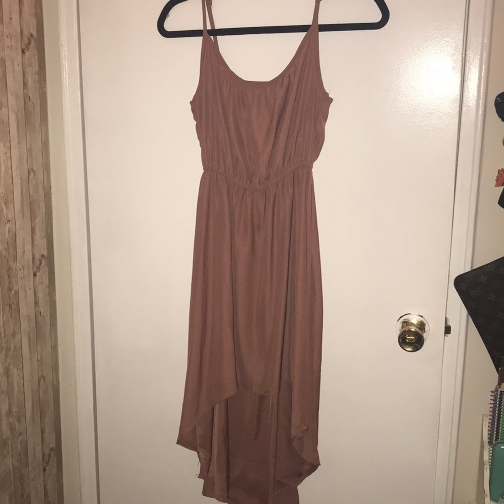 Blushed rose high low dress